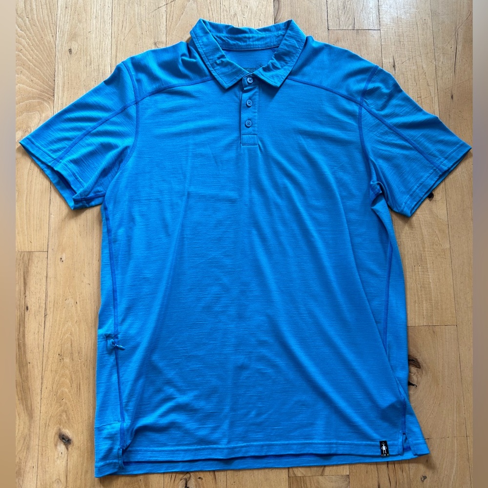 Smartwool Men's Merino 150 Sport Polo Electric Blue Size Large L